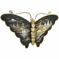 vintage-japanese-damascene-butterfly-brooch